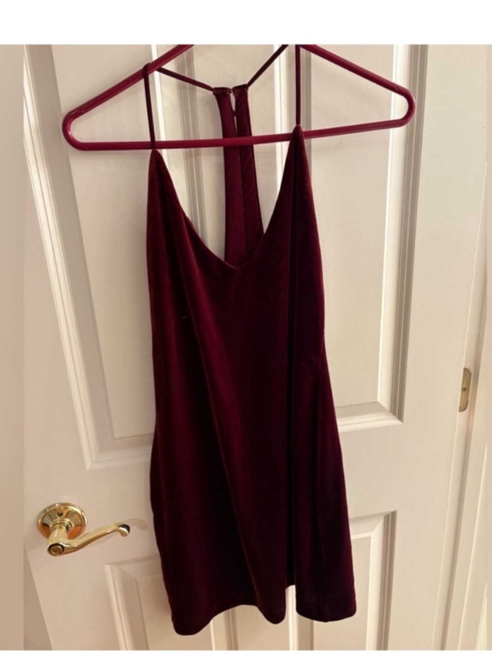 Kimchi Blue Burgundy Velvet Mini Slip Dress Medium